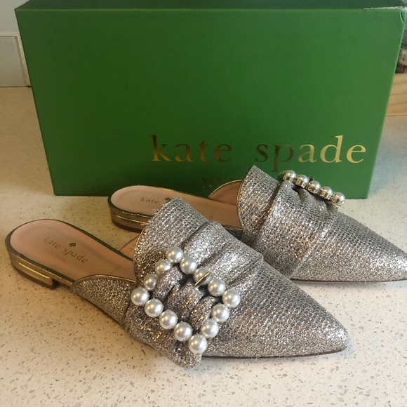 kate spade | Shoes | Bnib Kate Spade New York Broadway Mules In Gold |  Poshmark